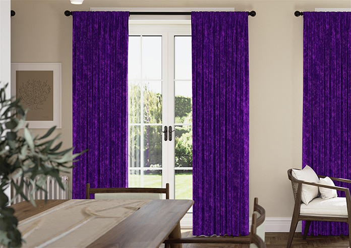 Caen Chenille, Purple - Made to Measure Curtains - Image 3